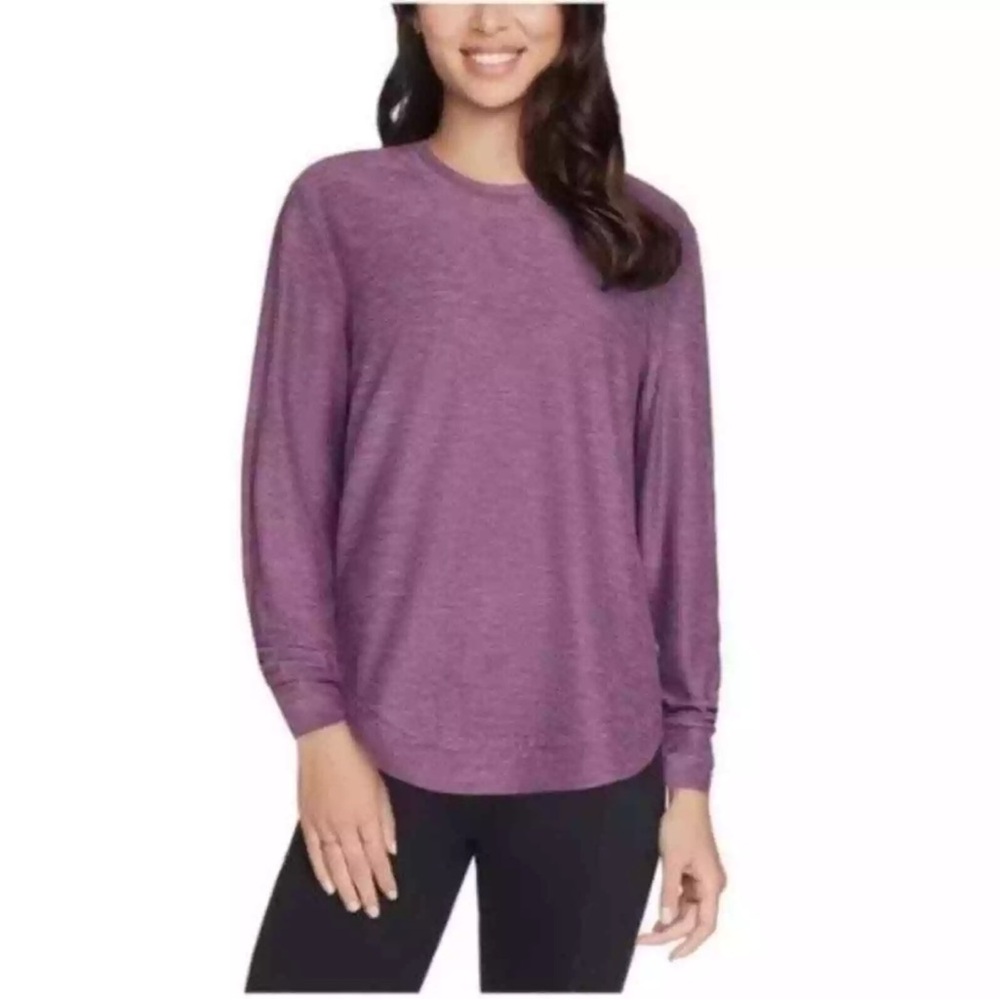 Skechers Women's Gowalk Long Sleeve Brushed Top in Purple Sz S NEW